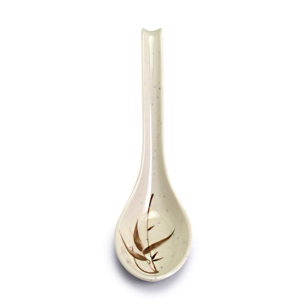 Melamine Chinese Soup Spoon, 60pc, 6.25"L (Autumn Grass)