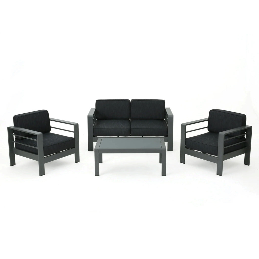 Cape Coral - 4 Pieces Outdoor Patio Chat Set