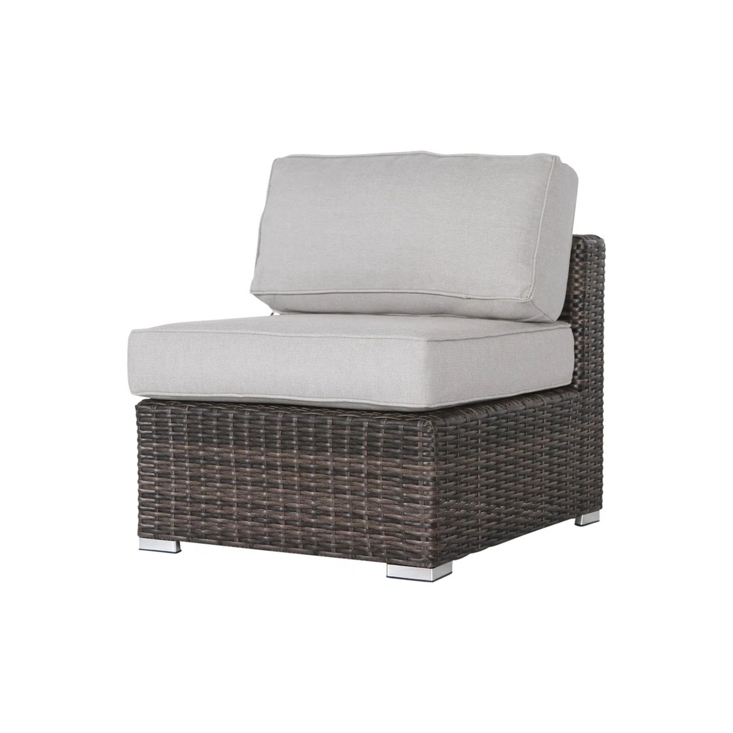 Outdoor Patio Set with Fire Pit Espresso HDPE Wicker 8 Piece