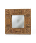 UMA Brown Wicker Frame - 16.25" Wall Mirror