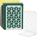 3D Cube Bookends – Geometric Metal Book Ends by Geomod