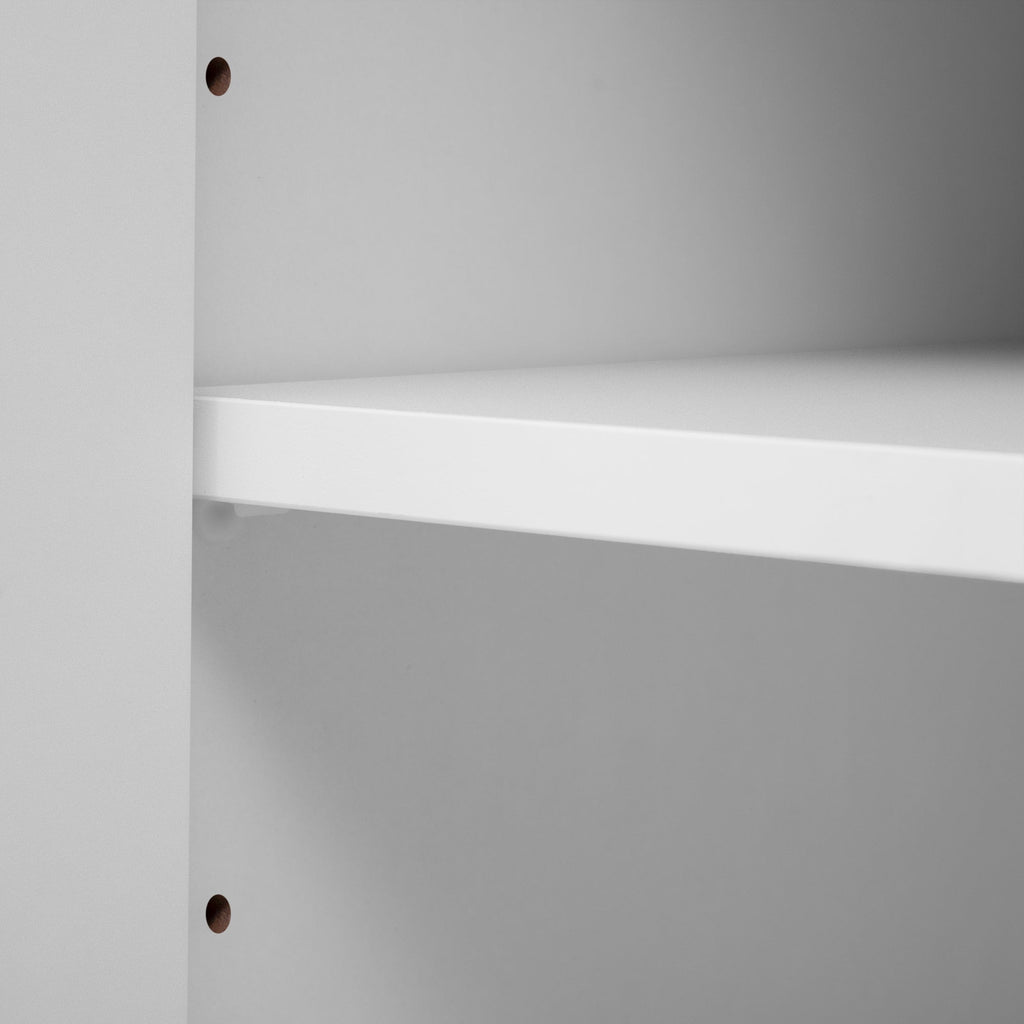 Entertainment Center Wall Unit White MDF Glass Fits 80 In TV 95.5x78.7 In