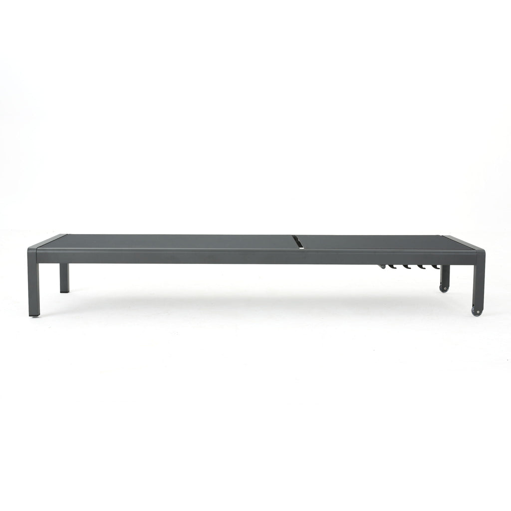 Outdoor Patio Chaise Lounge With 5 Reclining Positions