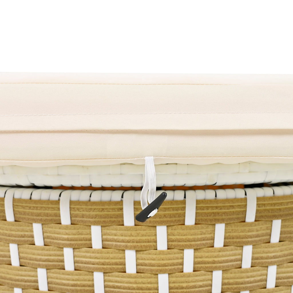 Outdoor Patio Round Rattan Daybed Sectional Beige Retractable Canopy