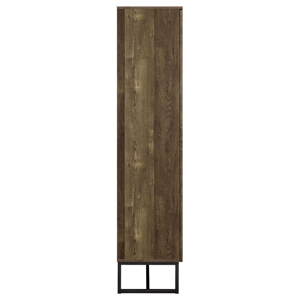 Gunderson - 8 Shelf Accent Cabinet - Oak