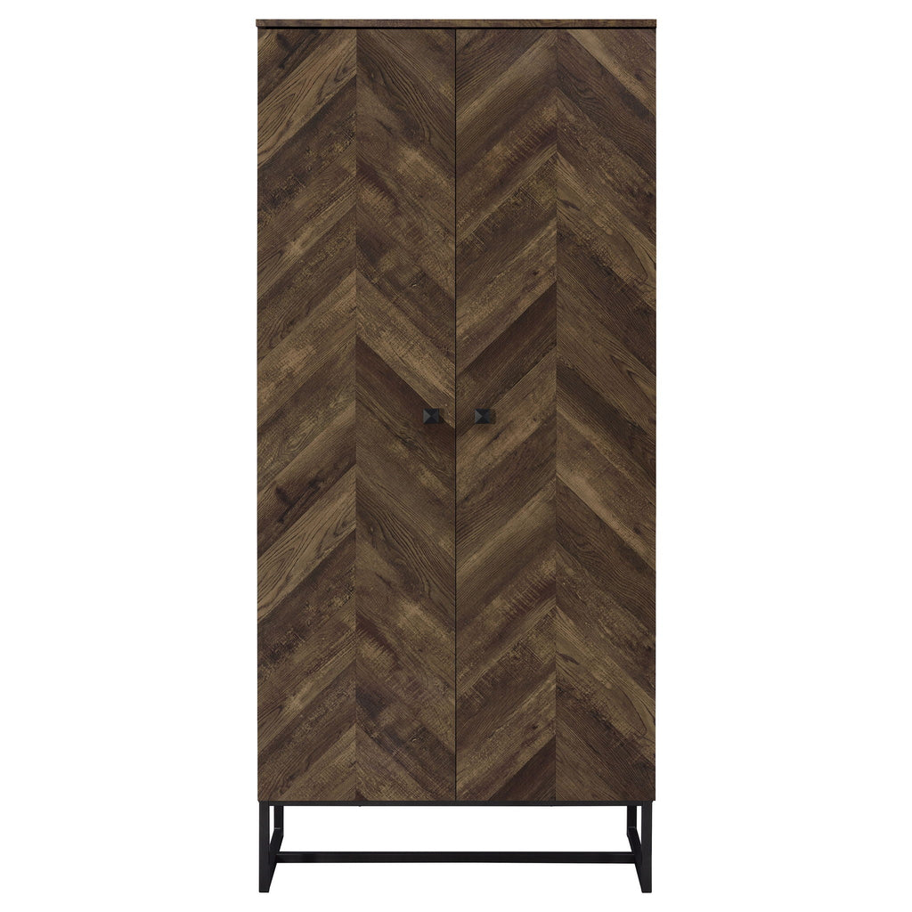 Gunderson - 8 Shelf Accent Cabinet - Oak