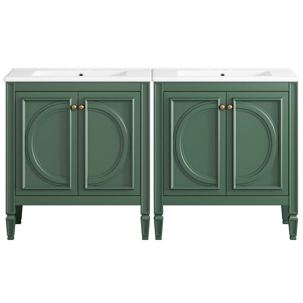Bathroom Vanity With Sink With 2 Doors And Adjustable Shelf