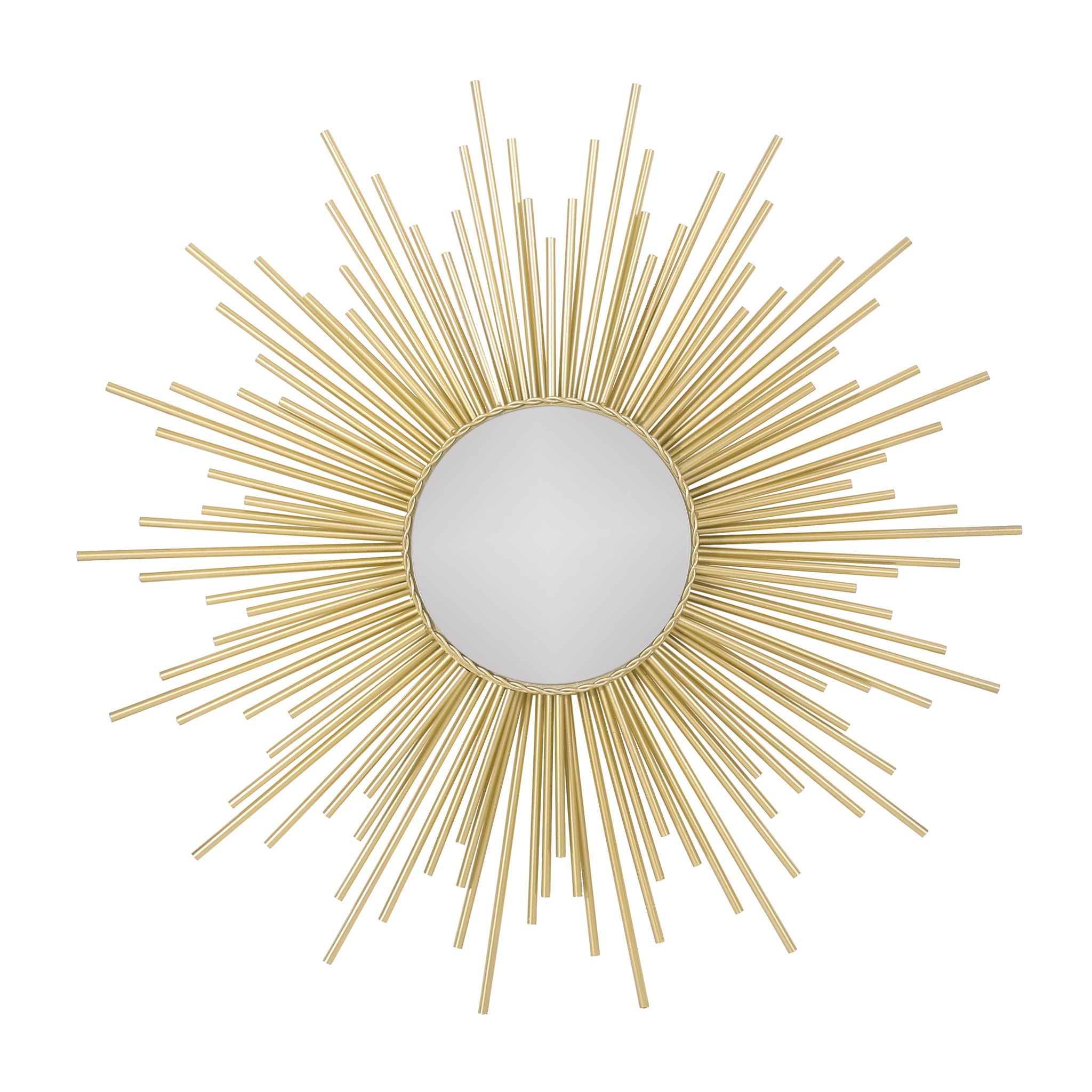 Modern Glam Sunburst Wall Mirror - Gold