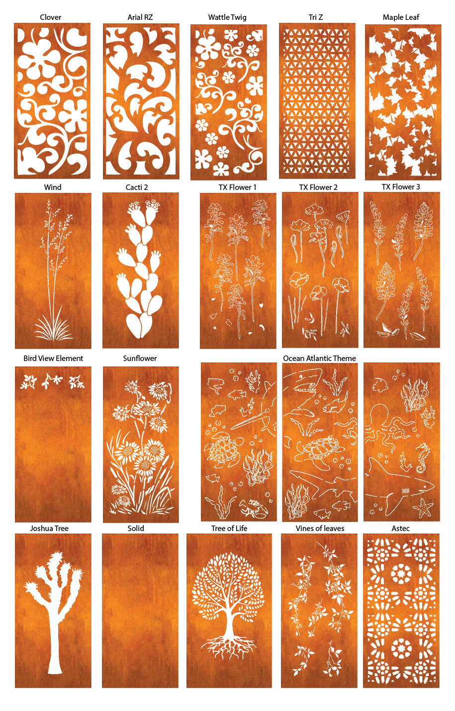 Outdoor Metal Panels (60” & 72”) – Heavy-Duty Steel for Patio, Fence & Backyard