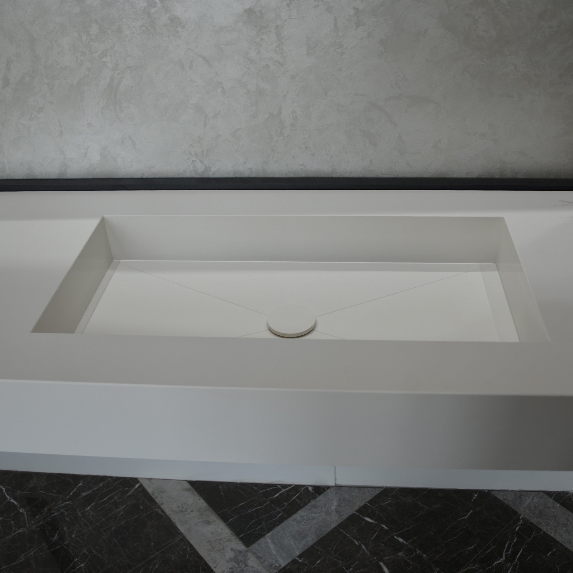 Quartz Bathroom Vanity With Single Sink (QU-092)