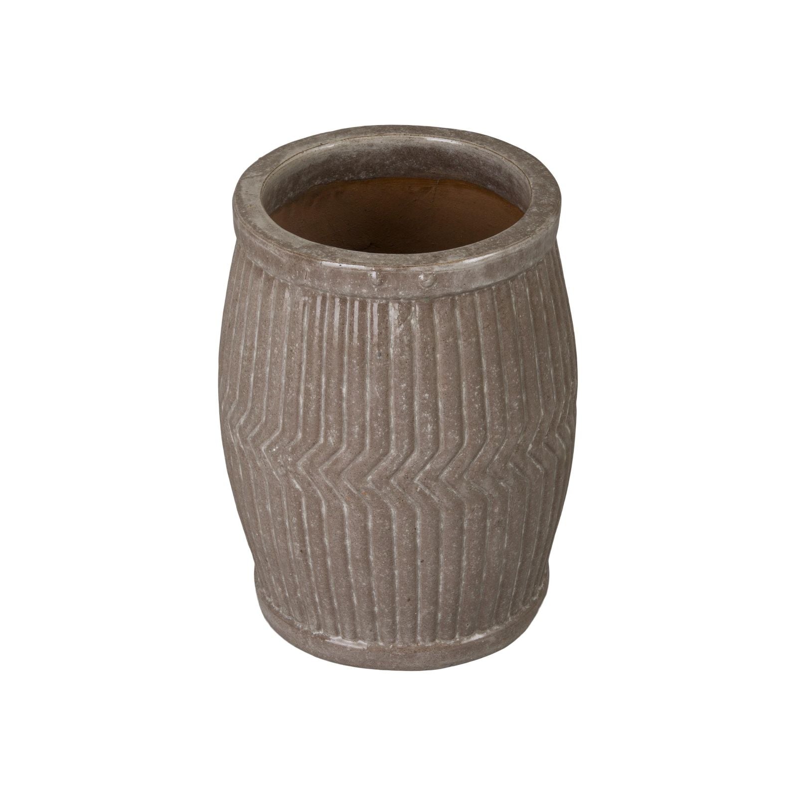 Dolly Tub Grey Ceramic Outdoor Planter
