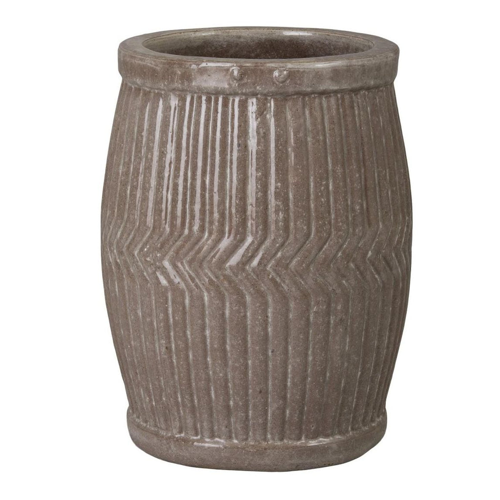Dolly Tub Grey Ceramic Outdoor Planter