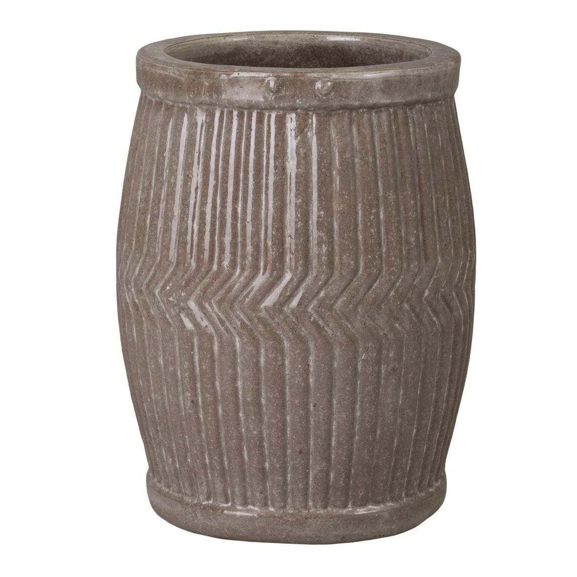 Dolly Tub Grey Ceramic Outdoor Planter