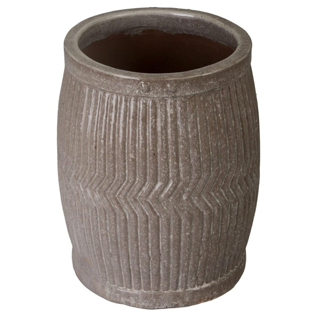 Dolly Tub Grey Ceramic Outdoor Planter