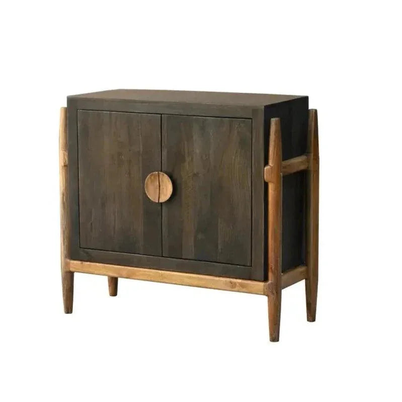 Elaran Wooden Dark Brown Accent Cabinet