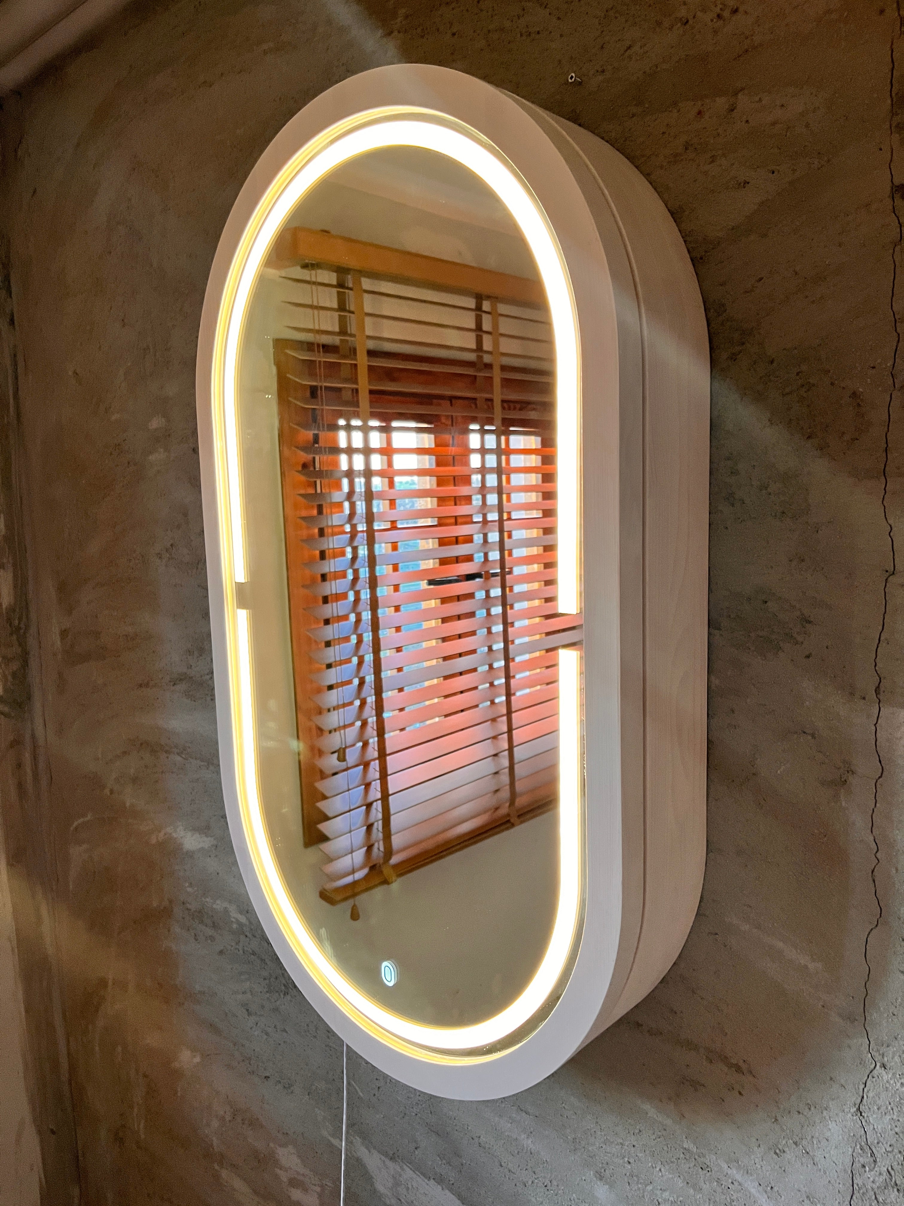 Beech LED Mirror Cabinet USA | Bathroom Medicine Cabinet & Makeup Vanity Storage | Wall Mount Mirror