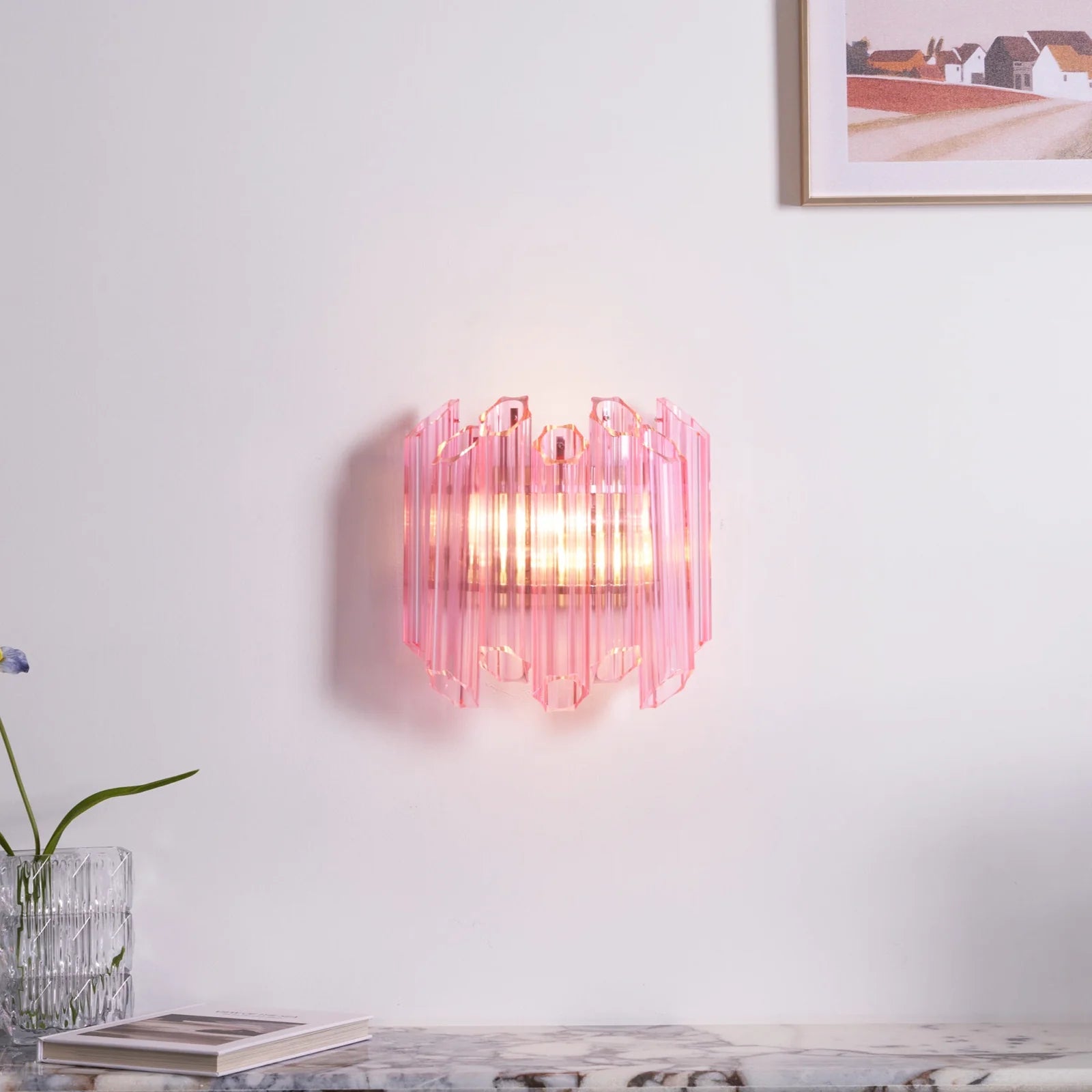 Pink Mirror Palermo Wall Light