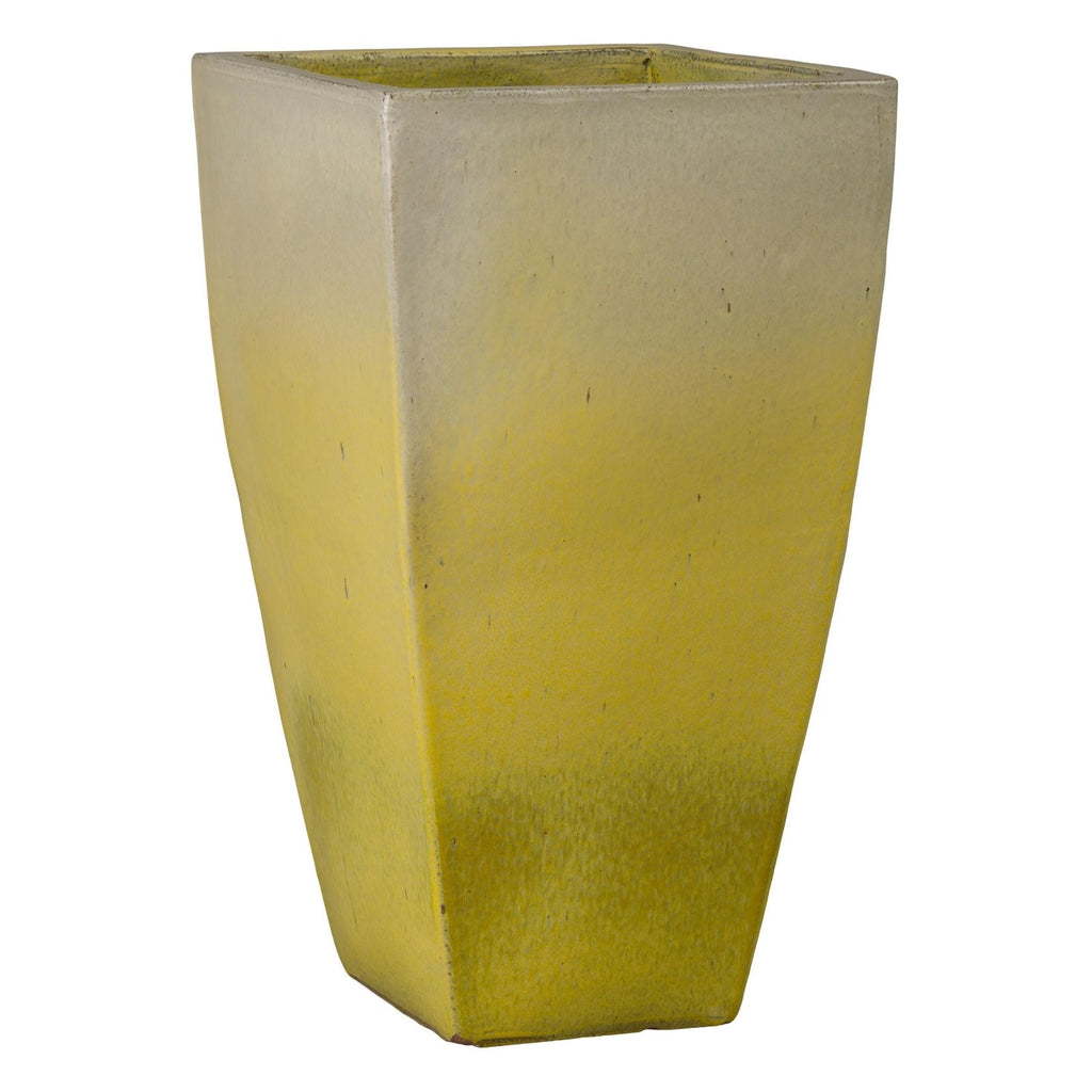 Quad Square Yellow Outdoor Planter
