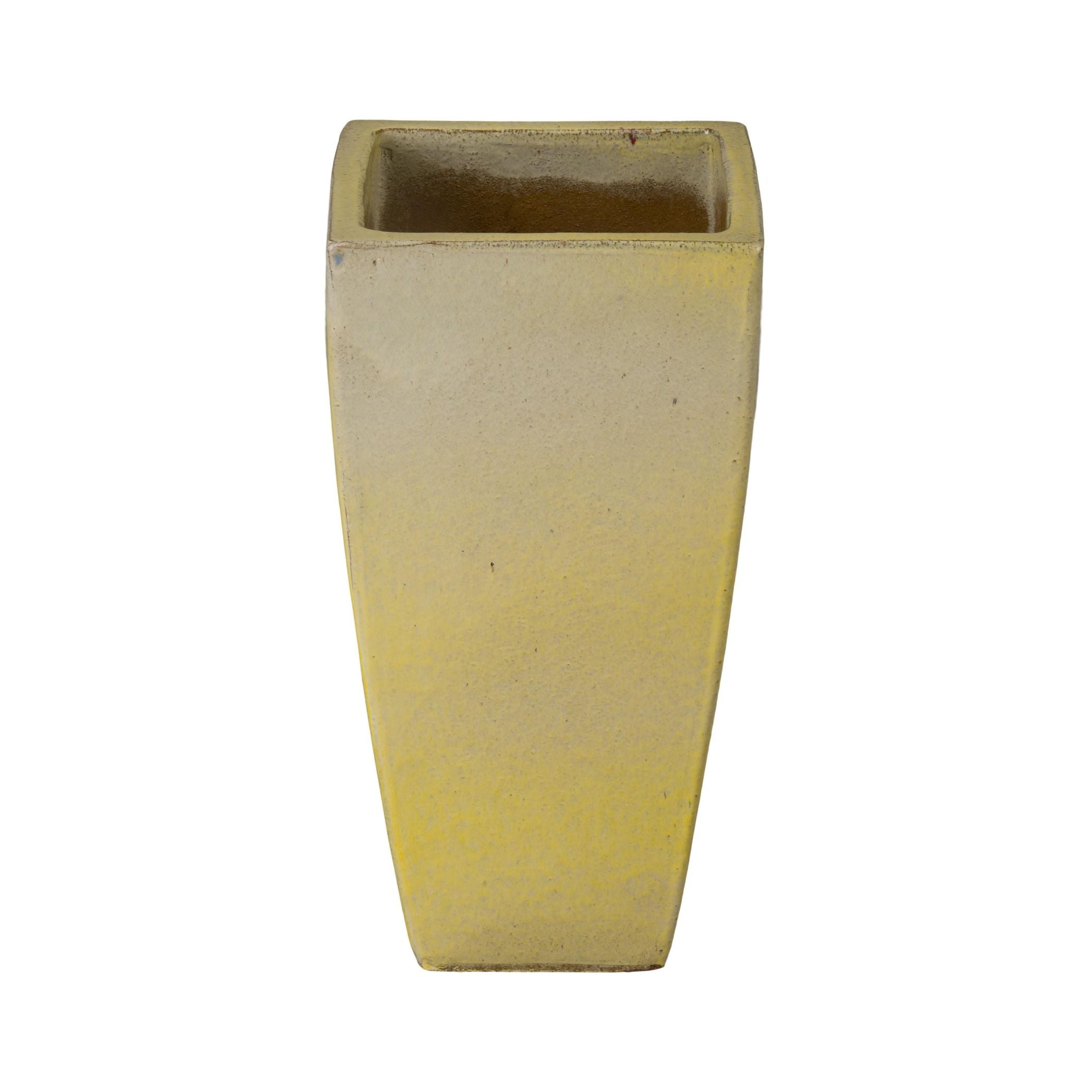 Quad Square Yellow Outdoor Planter