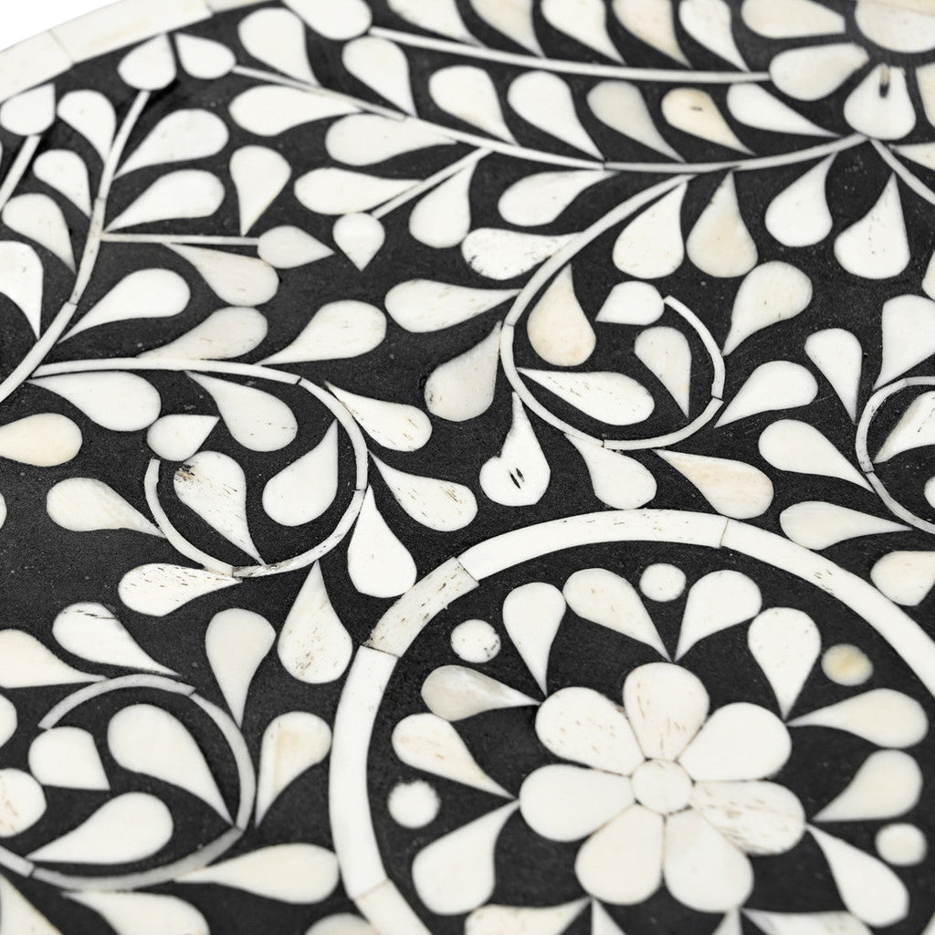 Nilgiri bone inlay end table