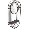 Saroni Steel Wall Mirror with Shelf