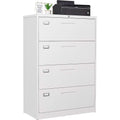 Lockable 4 Drawer Metal File Cabinet For Home Office