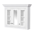 Bathroom Medicine Cabinet With Mirror, 5 Adjustable Closed Shelves, Wall-Mounted - White
