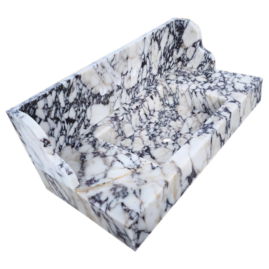 Calacatta Viola Marble Wall-mount Bathroom Sink (W)20" (L)40"