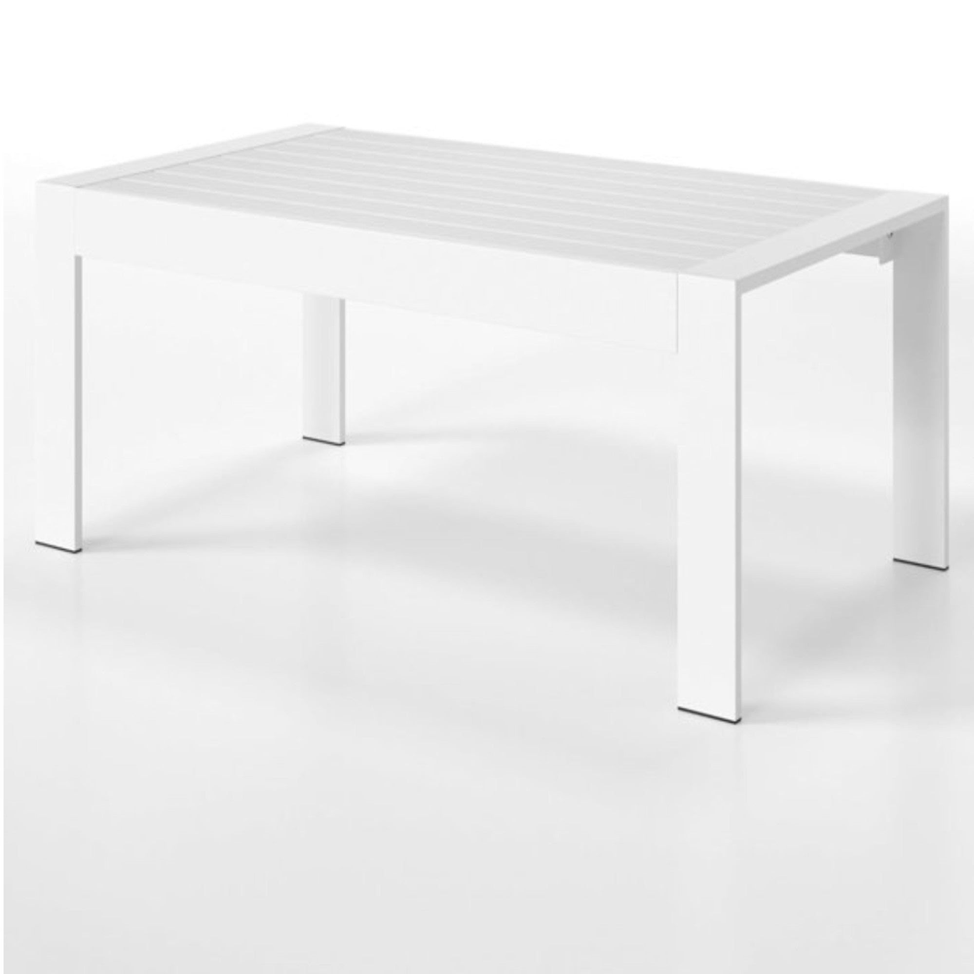 Outdoor Patio Set Aluminum White Gray Olefin Cushions 3 Piece