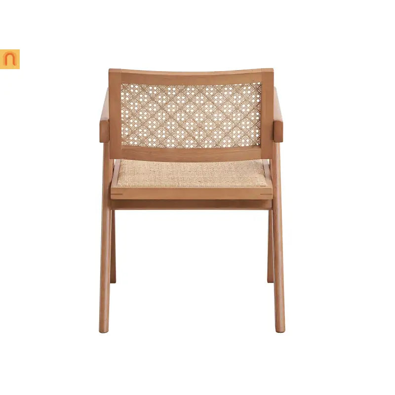 Outdoor Patio Arm Chair Rattan Natural Set of 2 Lightweight