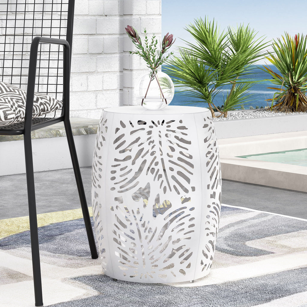 Modern Design Metal End Table, Large
