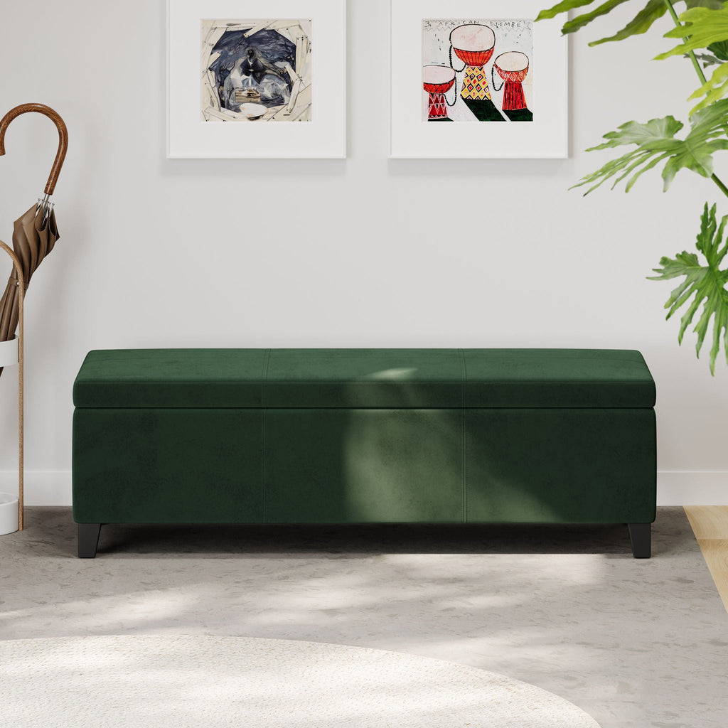 Upholstered Storage Ottoman Bench