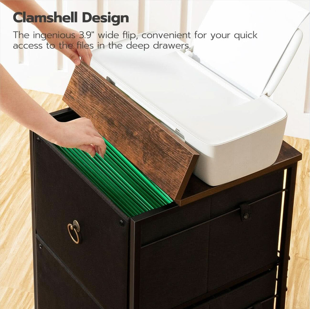 Durable Rolling File Cabinet With Printer Stand 2 Drawer