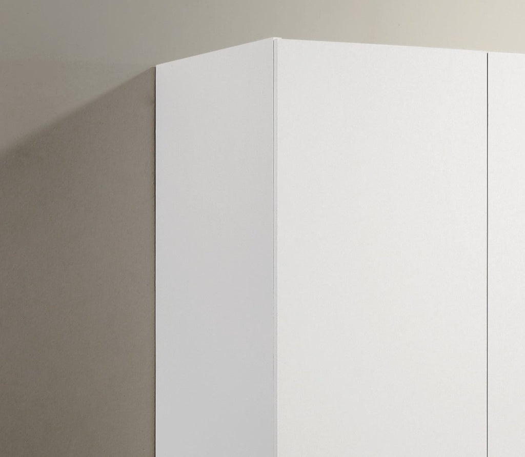 Declan - 3 - Door Wardrobe Cabinet Armoire With Storage Shelves And Hanging Rod - White