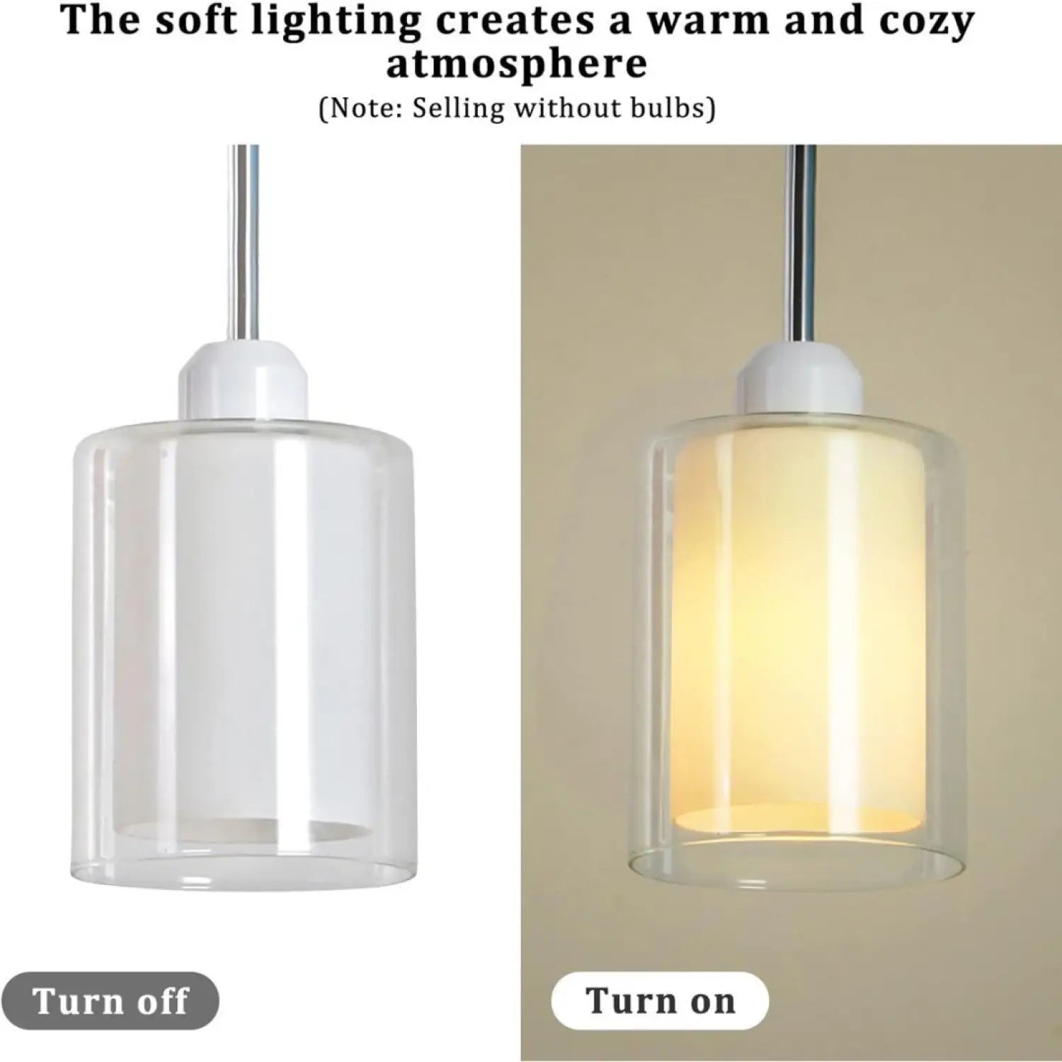 Modern Glass Pendant Light with Chrome Nickel Finish for Kitchen Island