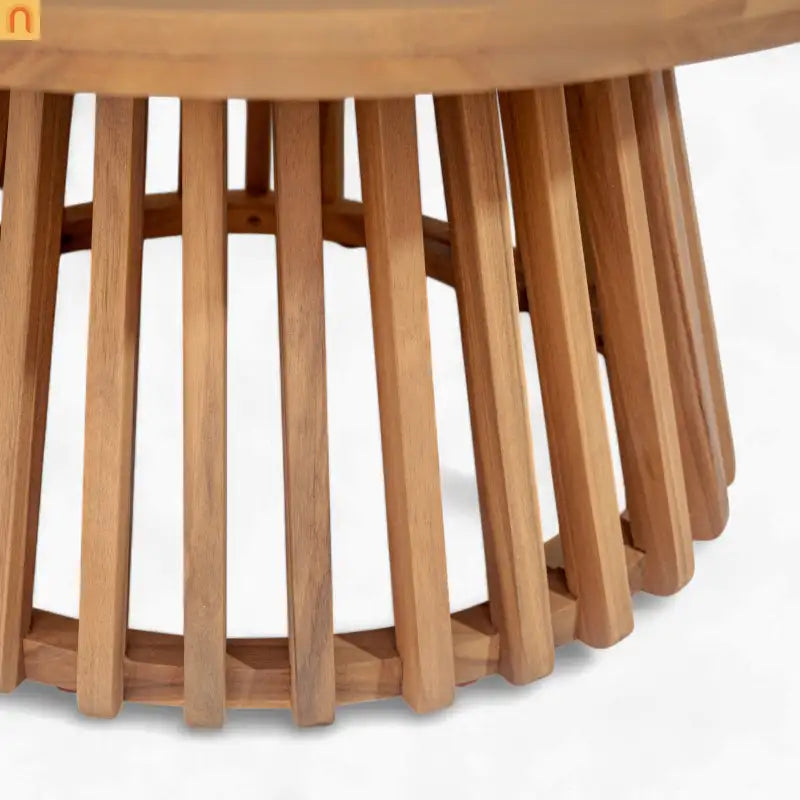 Outdoor Patio Set Acacia Wood Teak 3-Seater with Table