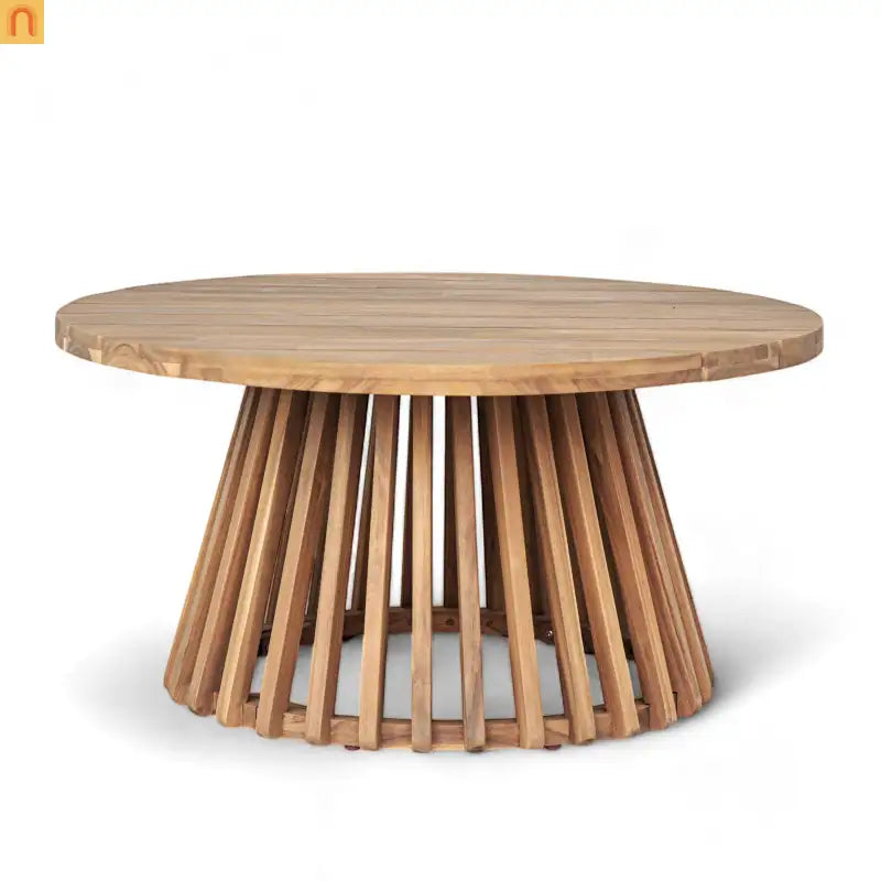Outdoor Patio Set Acacia Wood Teak 3-Seater with Table