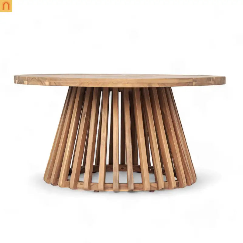 Outdoor Patio Set Acacia Wood Teak 3-Seater with Table
