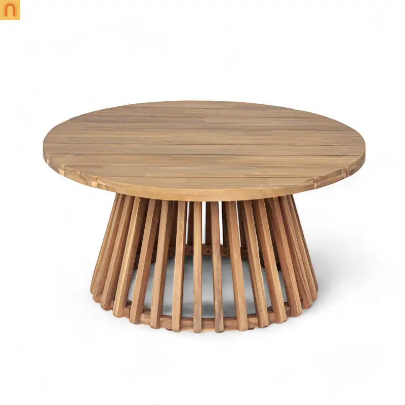 Outdoor Patio Set Acacia Wood Teak 3-Seater with Table
