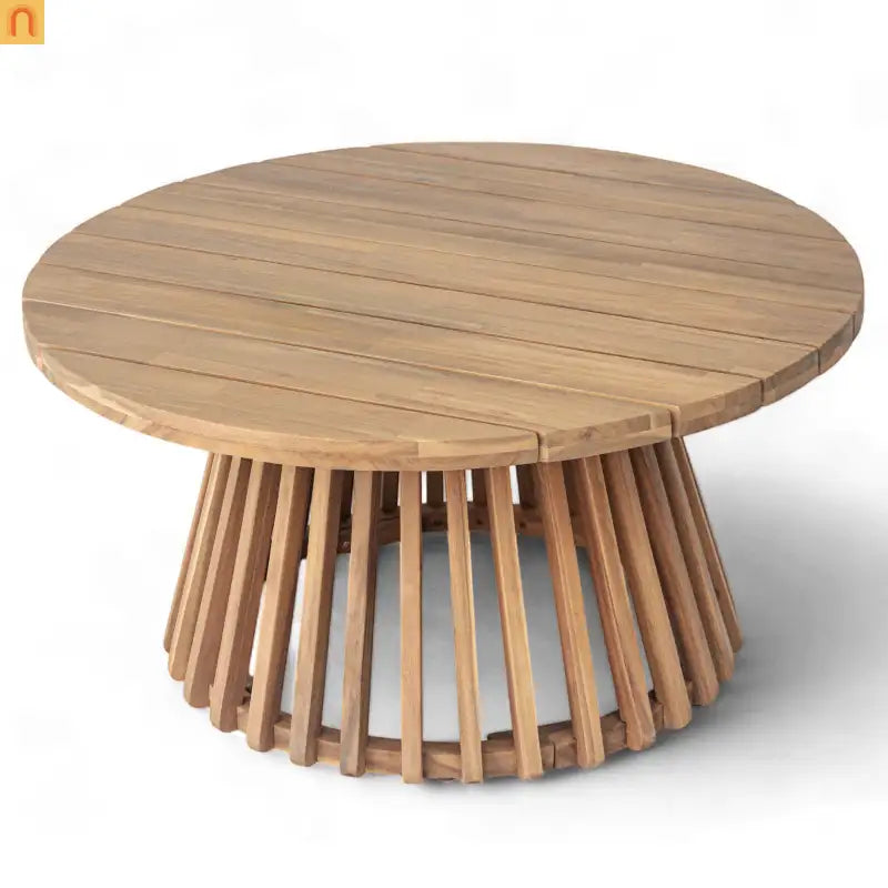 Outdoor Patio Set Acacia Wood Teak 3-Seater with Table