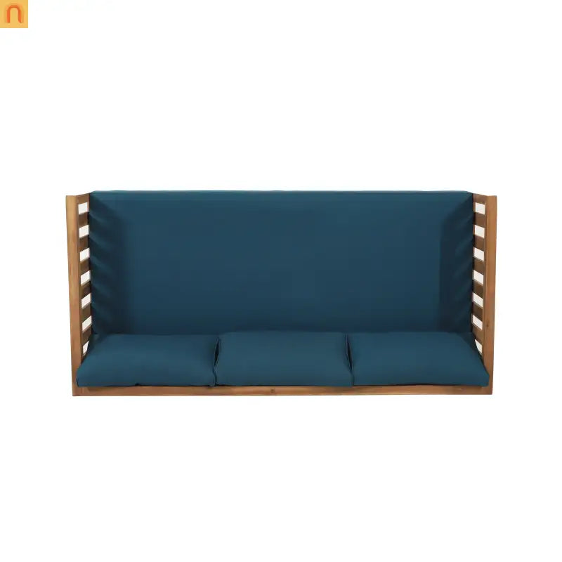 Outdoor Patio Acacia Wood Teak 3-Seater Cushions Included 67.75in