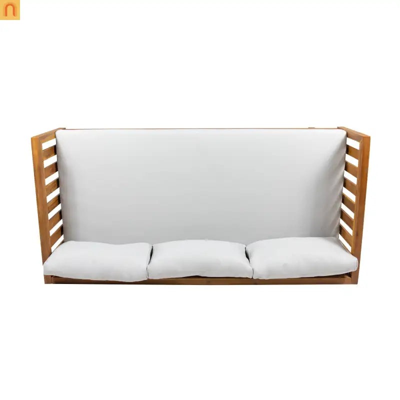 Outdoor Patio Set Acacia Wood Teak Water-Resistant Cushions