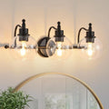 Wall Lights Bedroom Vanity with Glass Shades and E26 Socket